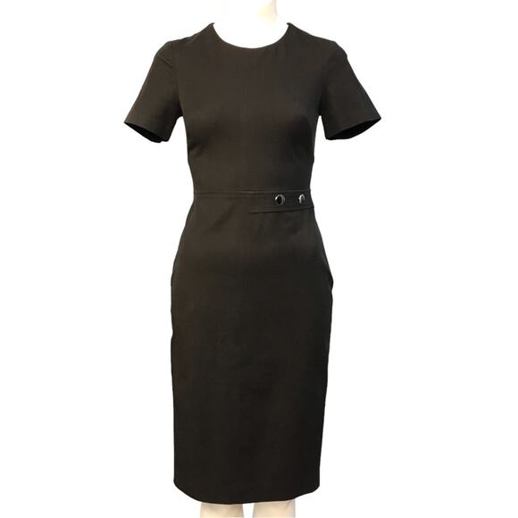 Banana Republic Dress Short Sleeve Sheath Zip Women Petite Size 0 - Picture 1 of 14